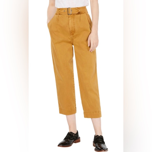 Free People women’s Belt waist, casual cropped pants High-waisted - Picture 1 of 8